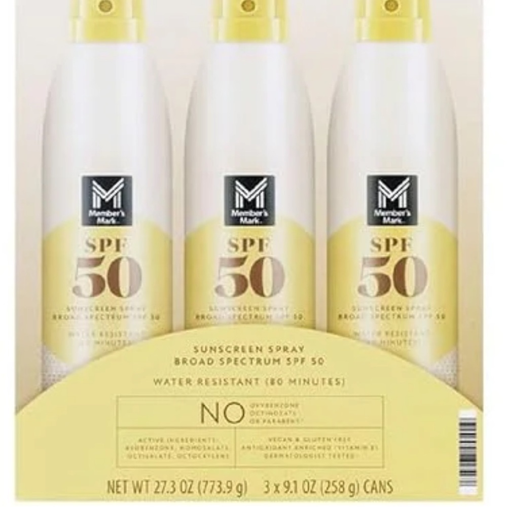 SPF 50 Sunscreen Spray - White and Yellow